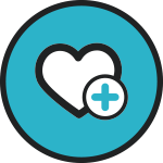 heart with plus sign icon