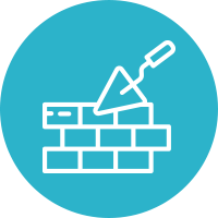laying brick icon - creation