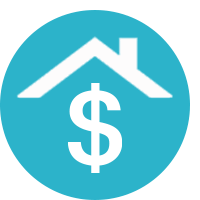 home with money sign icon